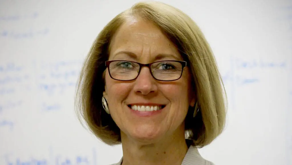 A headshot of VP and Director of the Center for Home Care Policy & Research, Dr. Kathryn “Kathy” Bowles