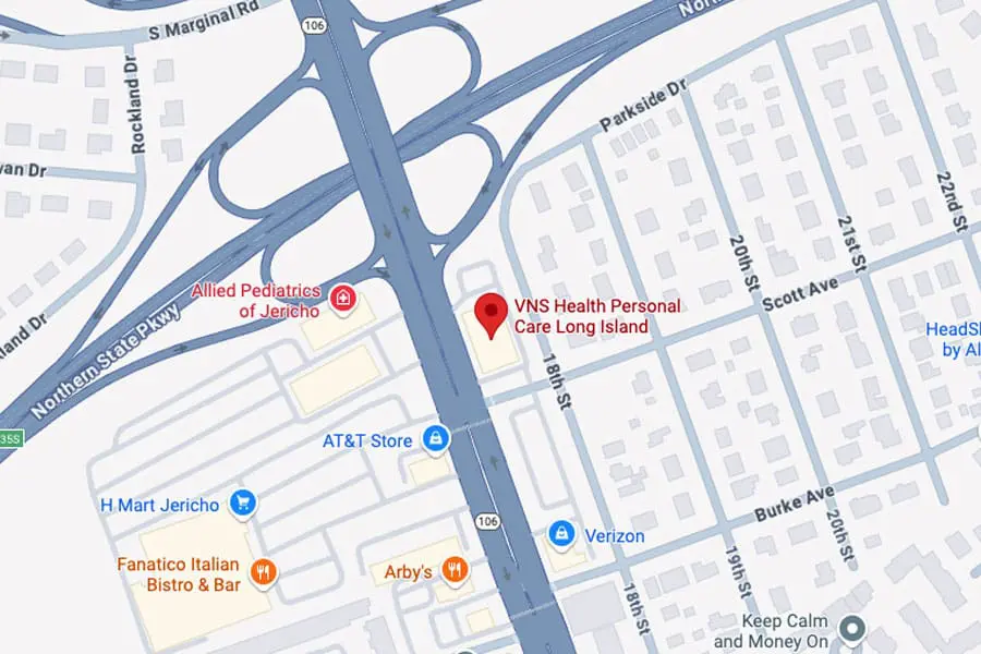 Long Island regional office on a map