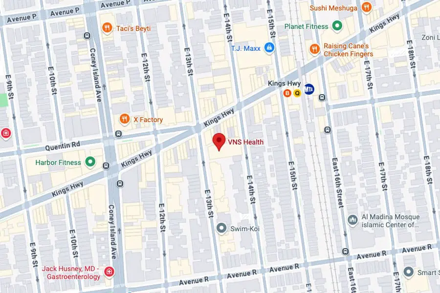 VNS Health regional office in Brooklyn map