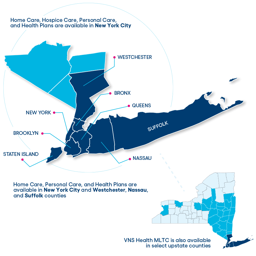 vns health service ares map