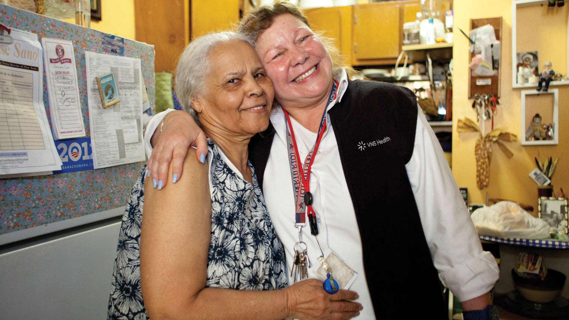 A care worker and patient