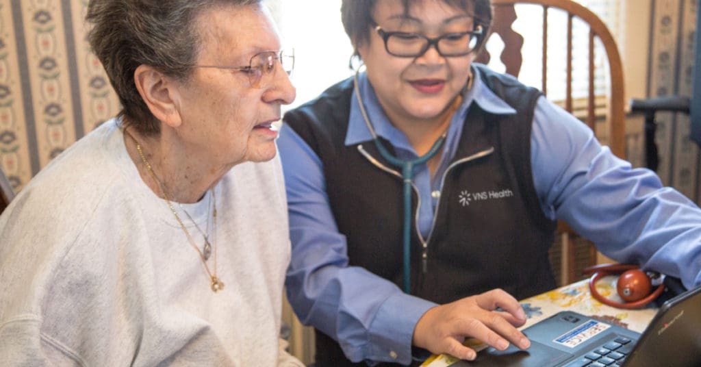 team member providing patient consultation